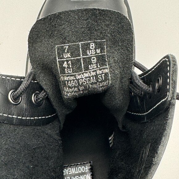 New Dr. Martens 1460 Pascal St Exposed Steel Toe Leather Boots Lace Up Combat 8 - Picture 9 of 12